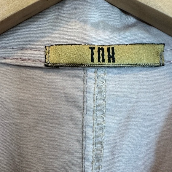 TNH Collection Womens Trench Coat Size 40 M Vintage Preppy Dusty Rose Minimalist - Picture 5 of 16